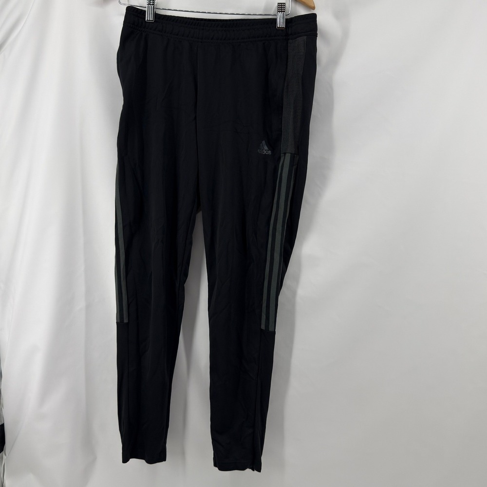 Adidas Aeroready Primegreen Pants Mens M Black Polyester Tapered Track Joggers